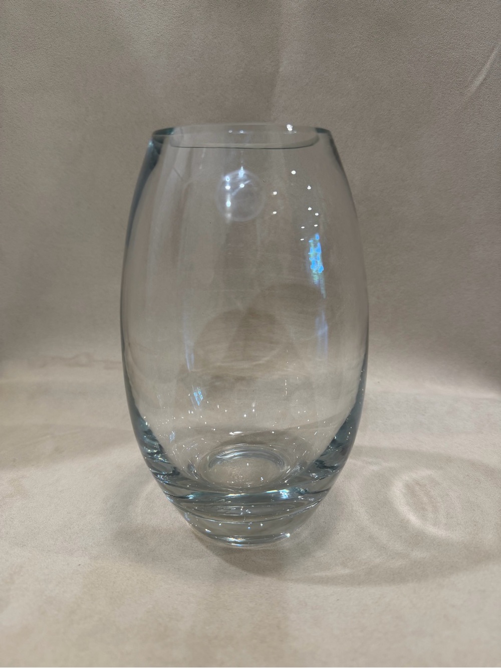 Colony hand blown Glass barrel shape Decorative Vase from Portugal
